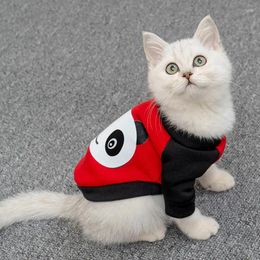 Cat Costumes Pet Coat Autumn And Winter Warm Tank Top Wool Jacket Fashion Cute Panda Pattern Clothing