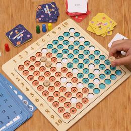 Sorting Nesting Stacking toys 99 Multiplication Table Math Toy Montessori Educational Wooden Board Children Baby Toys Arithmetic Teaching Aids for Kids Gifts