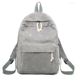 School Bags Soft Fabric Travel Fashion Backpack Female Corduroy Design For Teenage Girls Striped Backpacks Women