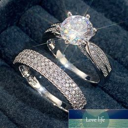European Retro Men's and Women's Couple Rings Luxury Wedding Combined Ring Simple Bracelet Ring Set Wedding Jewellery