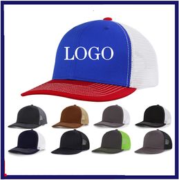 Trucker Hats Logo Custom Baseball Caps Hip Hop Adjustable Snapback Adult Kids Size Embroidery Printing Logo Spring Summer Sun Hats