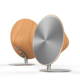 Speakers Retro Wooden Desktop Wireless Speaker Bluetooth NFC Touch Subwoofer Stereo Speaker Home Audio Applicable Bookshelf Mobile Phone