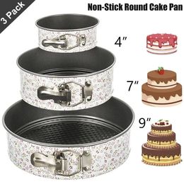121822CM Baking Mold Carbon Steel Bakeware Non Stick Spring Form Round Cake Pan Removable Bottom Metal Bake Mould 240117