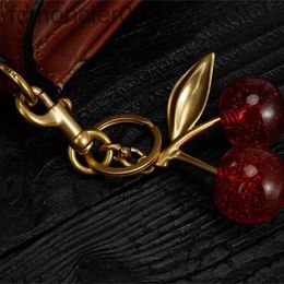 Keychain Crystal Cherry Styles Red Colour Women Girls Bag Car Pendant Fashion Accessories Fruit Handbag Decoration 2024 VZHF