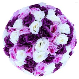 Decorative Flowers 15 Cm Artificial Rose Flower Ball Wedding Party Bouquet Decor Handmade DIY Hydrangea Fake Decoration