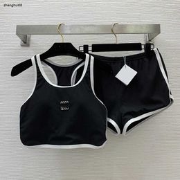 luxurious women tracksuit designer clothing for ladies summer Metal logo decorative suspender vest top+elastic waist shorts hot pants Jan 18