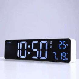 Desk Table Clocks Smart LED Digital Alarm Clock Watch USB Table Clock Temperature Date Display Desktop Mirror Clocks Snooze Home Table Decor YQ240118