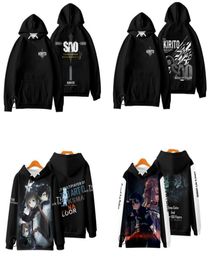 Japanese Anime SAO Sword Art Online Cosplay Costume Kirito Kirigaya Kazuto Yuuki Asuna Unisex 3D Hoodies Sweatshirts Streetwear9291191