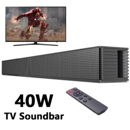 Soundbar Wallmounted TV Soundbar Home Theatre 40W Bluetooth Speaker Support Optical Coaxial HDMIcompatible AUX With Subwoofer For TV PC