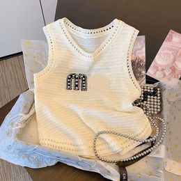 summer designer tank tops women vest fashion letters embroidery graphic camisole casual breathable knit sleeveless blouse