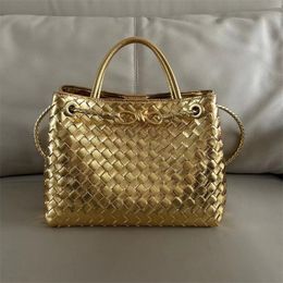 B Family Andiamo-Tasche mit 8 Linien und gewebter Schnalle, Original-Leder, neu gewebt, tragbare Damen-Umhängetasche mit einer Schulter, offizielle Dokumenten-Einkaufstasche, Designer-Taschen