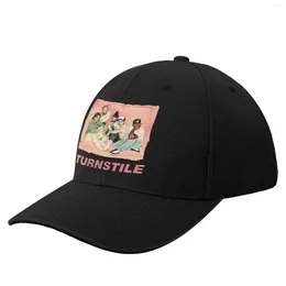 Ball Caps Pink Turnstile Man Baseball Cap Rugby Vintage Hood Funny Hat Anime Women's Hats Men's