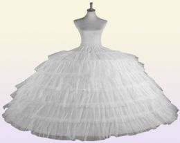 White New 6 Hoops Petticoats for Wedding Dress Plus Size y Quinceanera Gowns Supplies Underskirt Crinoline Pettycoat Hoop Skirt7582531