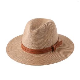 Berets Men Women Foldable Lightweight Camping Protection Hiking Straw Hat Casual Beach Outdoor Summer Panama Style Travel Sun Cap