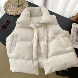 Padded Puffer Sleeveless Vest Jacket Winter Warm Cotton 240117