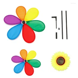 Garden Decorations Windmill Wind Spinner Rainbow Whirligig Wheel Home Yard Decoration