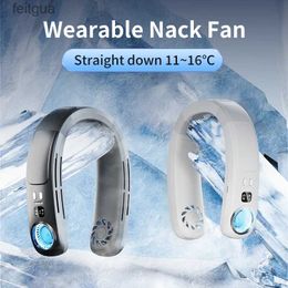 Electric Fans New Neck Fan Summer Semiconductor Refrigeration Hanging Fan USB Charge Outdoors Sport Portable Cooling Fan YQ240118