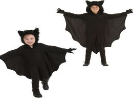 Halloween Animal Cospaly Kids Black Bat Vampire Costumes for Children Boy Gril Cosplay Costume Jumpsuit RF01861034466