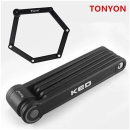 Locks TONYON Folding Bicycle Lock Heavy Duty Foldable Bike Lock Multipurpose MTB Mountain Road Bike Anti Theft Strong Lock For Cycling