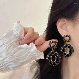 Stud Earrings European And American Fashion Jewellery Hand Drop Glaze Design High Sense Earring Woman