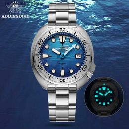 Other Watches ADDIESDIVE NH35 Automatic Men 200m Waterproof Wrist Sapphire Dive Stainess Steel BGW9 Luminous Sea Dial New Q240118