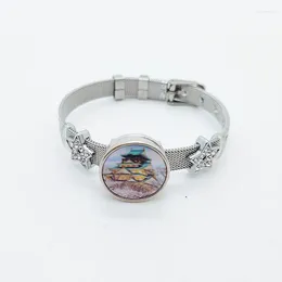 Charm Bracelets Qualisub Custom STAR Shape Sublimation Bracelet Blanks With Removable Button For