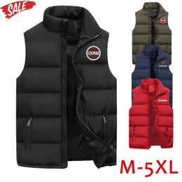 Mens Outdoor High Quality Luxury Vest Jacket Unisex Warm Windproof Waterproof Sports Mountaineering Sleeveless M5XL 240117