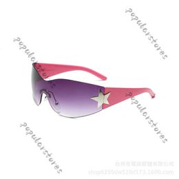 Designer Luxury Sunglasses Men for Woman New Frameless One-piece Five-pointed Star Decoration Home Pra Da Sunglasses Womens Advanced Sense MI7V