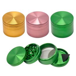 Aluminum Smoking Herb Tobacco Grinder Large 63mm 4 Piece With Diamond Metal Teeth grinders Smoking Accessories