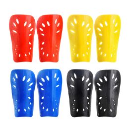 1 Pair Football Shin Pads Plastic Soccer Guards Leg Protector For Kids Adult Protective Gear Breathable Shin Guard 7 Colors