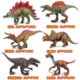 Action Figures Children's Simulation Solid Jurassic Dinosaur Toy Set Model Wild Animal Canglong Tyrannosaurus Rex Ornaments