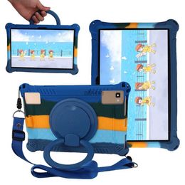 Tablet PC Cases Bags Soft Silicon Kids Case For Teclast M40 Plus M50 Pro 10.1inch 360 Rotating Stand Tablet Cover Teclast P20HD P40HD P30S Case Funda YQ240118