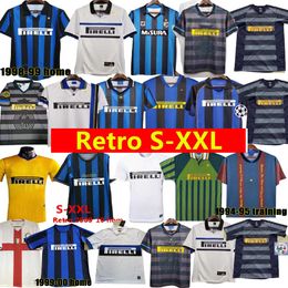 InterS MilanS man Retro soccer jerseys RONALDO CRESPO ADRIANO 1997 98 99 00 01 02 03 04 05 07 08 finals MILITO SNEIJDER J.ZANETTI Eto'o vintage classic football shirt