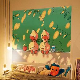 Tapestries anime Cute Duck Background Cloth Room Decor Kawaii Tapestry Teen Posters and Prints Garden for Outsidevaiduryd