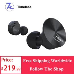 Earphones Spot goods 7HZ Timeless Hot Flat Headphone In Ear Monitors Wired Earphones MMCX Metal High Resolution HiFi Music Subwoofer