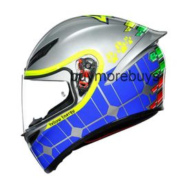 Full Face Open Agv Helmet k Motorcycle Racing Full Helmet Full Coverage Anti Fog Men and Women All Seasons Full Helmet Sports Car Helmet Motorcycle Running Helmet KCIC