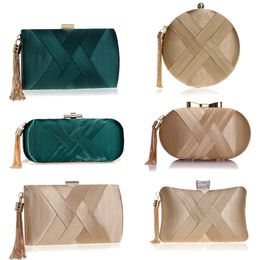 SEKUSA fashion women evening bags tassel ladies clutch purse shoulder chain wedding party handbags y240117