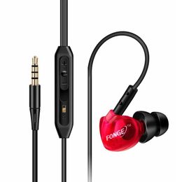 Earphones Fonge Waterproof Earphones In Ear Earbuds HIFI Sport Bass Headset with Mic for iPhone Huawei Samsung Xiaomi