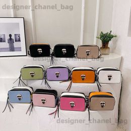 Bags Netizen Girls Fashion Contrast Color Small Square Women's 2023 New Personalized Simple Wide Strap Crossbody Single Shoulder Bag T240116