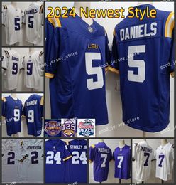 LSU Tigers College Football Jersey 9 Joe Burrow 5 Jayden Daniels 7 Mathieu 22 Clyde Edwards-helaire 40 Devin White 3 Odell Beckham Jr. Men