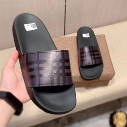 B Slipper Classic Tartan Mule Slipper Rubber Sandal Womens Mens Slide Designer Shoe Casual Flat Canvas Beach Vintage Printing Sandale Summer B Slipper Sliders 986