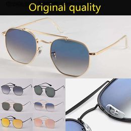 Top Quality Square Frame rainess ban raybanliness Sunglasses Men Women Real Glass Lenses Fashion Male Sun Glasse with Leather Case Eyewear Oculos De Sol