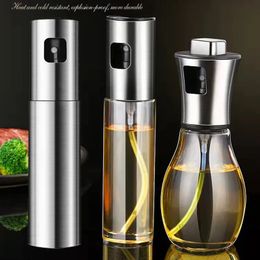 Stainless Steel Olive Oil Sprayer Bottle Pump Spray Pot Leakproof Grill BBQ Dispenser Cookware Tool Kitchen Gadgets 240117