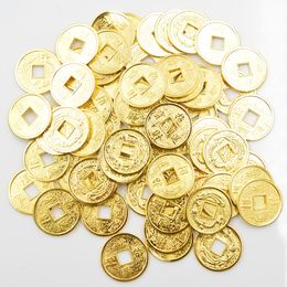 Home Decor 100PCS/Lot Aolly Gold Copper Cash Fortune Tree Arts and Crafts Accessories Copper Money Lucky Money Chinese Mascot 2.0cm Gold Copper Coin