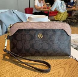women designer wallets lady fashion casual zero card purses Genuine leather female zipper printing phone clutchs