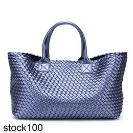 Venetaabottegas 2024 Brand Design Woven Handbags for Women Bales Fashion Tide Weave Hand Shoulder Lady Largecapacity Purse Shopping Basket Bag