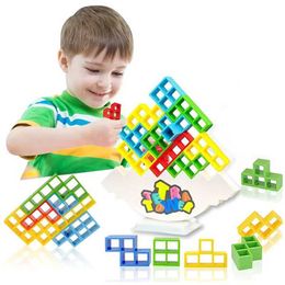 Sorting Nesting toys Tetra Tower Game Stacking Stack Building Blocks Balance Puzzle Board Assembly Bricks Educational Toys for Children Adults 240118