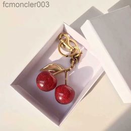 Key Chain Wallet Keychain Cherry Style Red Color Chapstick Wrap Lipstick Cover Team Lipbalm Cozybag Parts Mode Fashion 753 2LJC