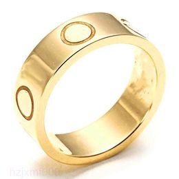 Bxct Band Rings Classic 18k Gold Plated Love Ring Designer for Woman Couple Titanium Steel Diamond Jewellery Wedding Anniversa