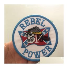 Sewing Notions & Tools Rebel Power Mc Biker Embroidered Iron On Sew Motorcyble Club Badge Vest Emblem Drop Delivery Apparel Dhbni